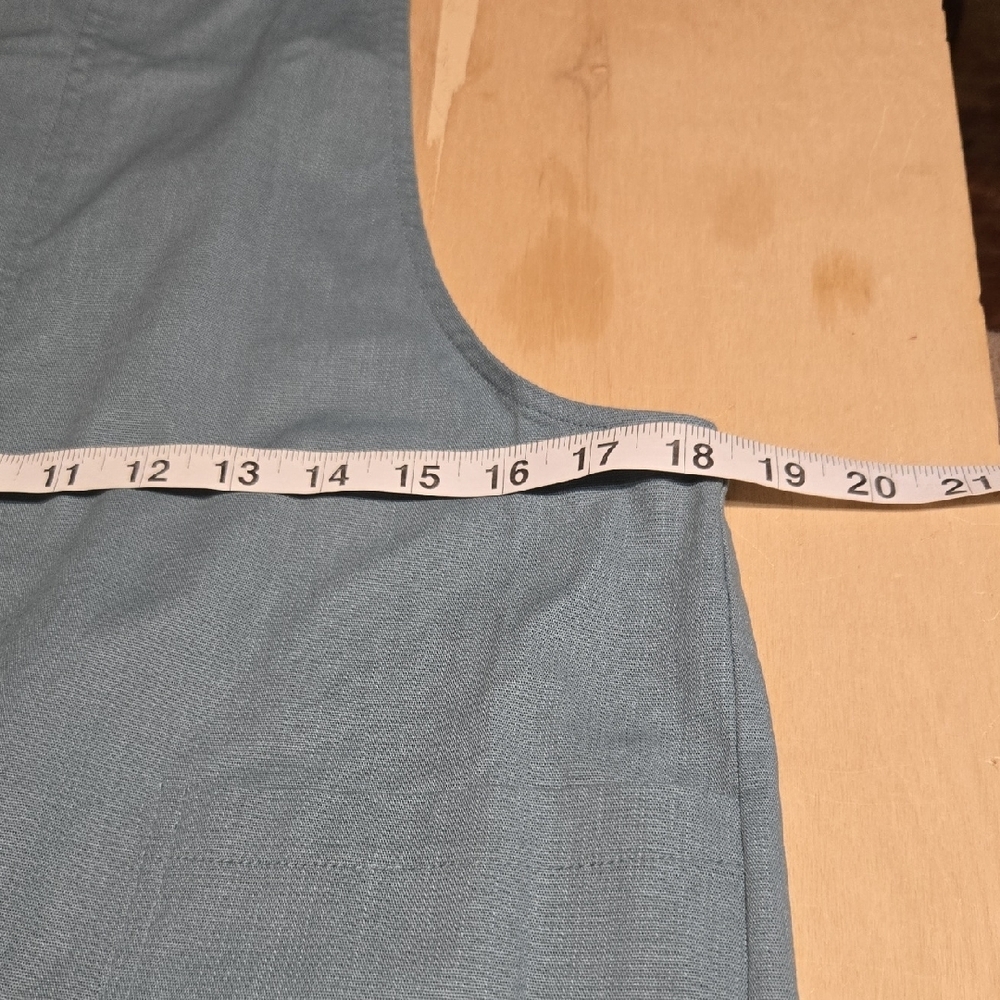Z107 NWT Zenana Woven Knot Strap Washed Twill Denim Overalls Cropped Utility Tie - Picture 7 of 12